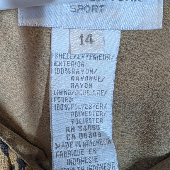 Vintage Jones New York Sport Leopard Maxi Dress Size 14 - Picture 3 of 7